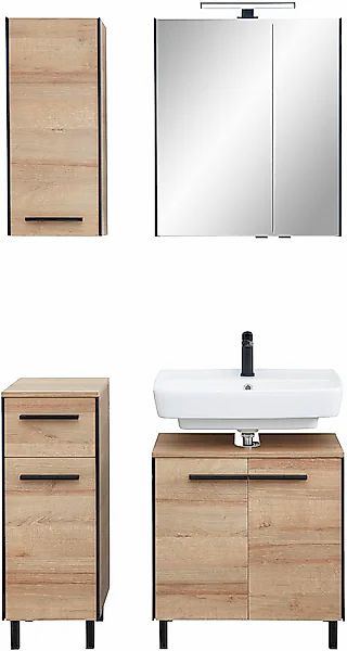 Saphir Badmöbel-Set »Quickset 395 4-teilig, Waschbeckenunterschrank mit LED günstig online kaufen