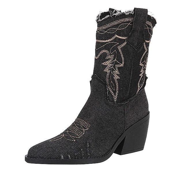 Ital-Design Damen Cowboyboots Freizeit Westernstiefelette (88843764) günstig online kaufen