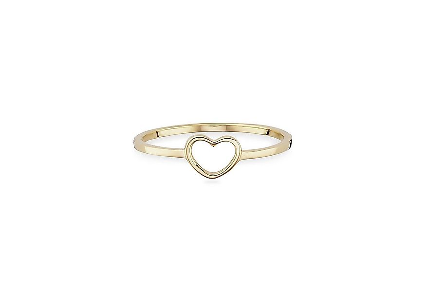 CAÏ Fingerring 925/- Sterling Silber gelb vergoldet Herz günstig online kaufen