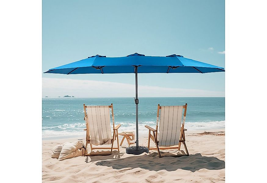 LVHOM Marktschirm (Modell A)ca.450x300cm rechteckig Doppelseiten-Marktschir günstig online kaufen