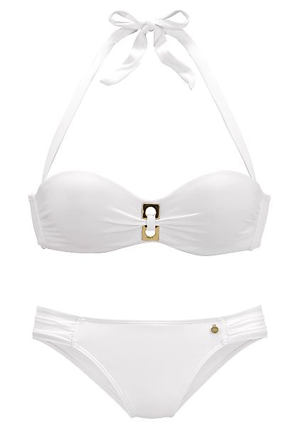 LASCANA Bügel-Bandeau-Bikini, mit goldenem Detail günstig online kaufen