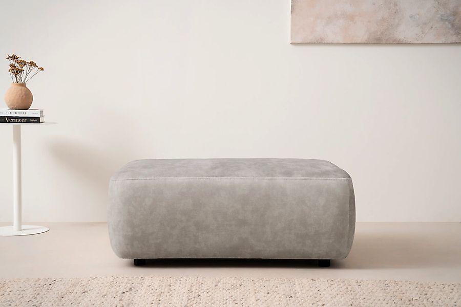 INOSIGN Polsterhocker "Torge, Hocker in Cord, Samtvelours oder Struktur", p günstig online kaufen