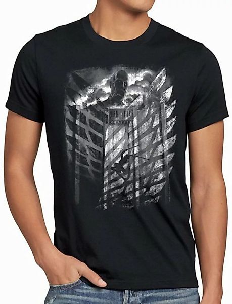 style3 Print-Shirt Herren T-Shirt CottoCloud Jaeger Flying AoT Titan on Att günstig online kaufen