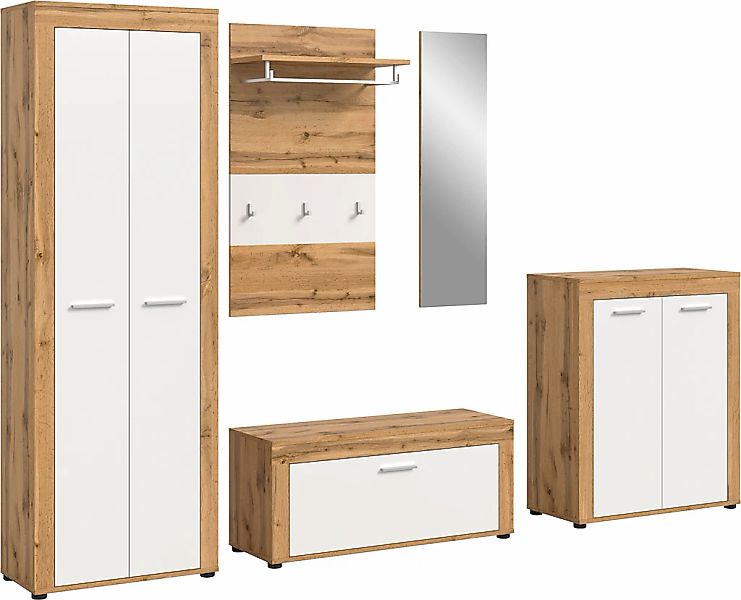 INOSIGN Garderoben-Set "Aosta", (Set, 5 St.), Aosta, Höhe 191 cm, 5-tlg. Ga günstig online kaufen