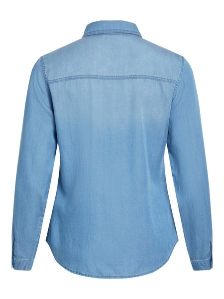 Vila Jeansbluse VIBista (1-tlg) Falten günstig online kaufen
