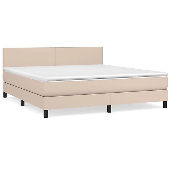 vidaXL Boxspringbett Matratze Cappuccino-Braun 160x200 cm Kunstleder1389999 günstig online kaufen