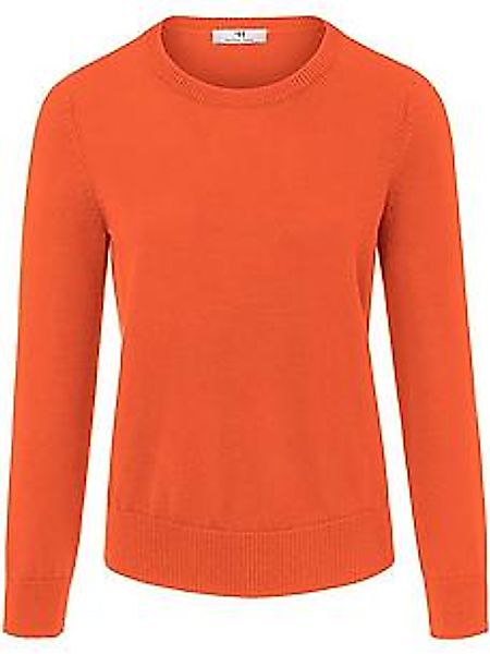 Rundhals-Pullover aus 100% SUPIMA®-­Baumwolle Peter Hahn orange günstig online kaufen
