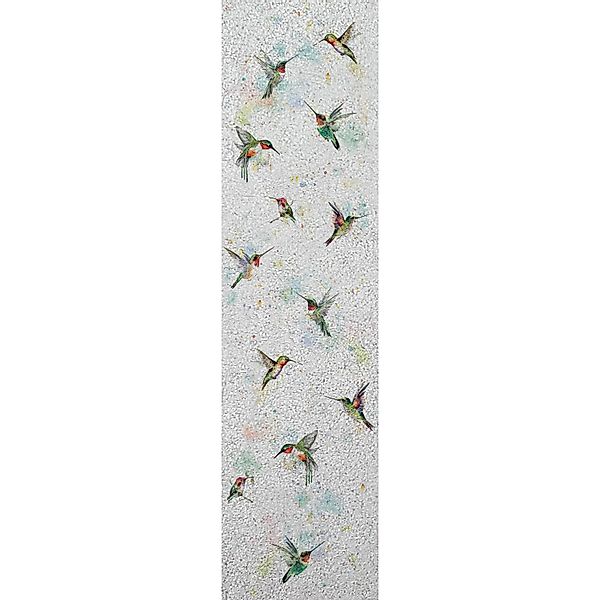 Marburg Vliestapete Kolibri Crushed-Optik Modern 270 cm x 70 cm Silber günstig online kaufen