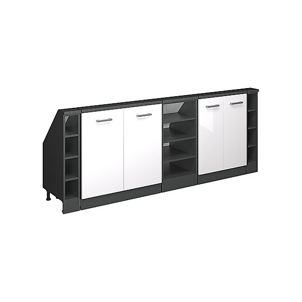 Vicco Unterschrank R-Line, Weiß Hochglanz/Anthrazit, 215 günstig online kaufen