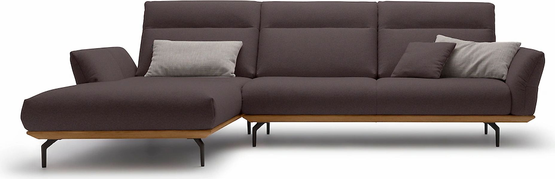 Creation BY ROLF BENZ Ecksofa "CR.460", Sockel in Nussbaum, Winkelfüße in U günstig online kaufen