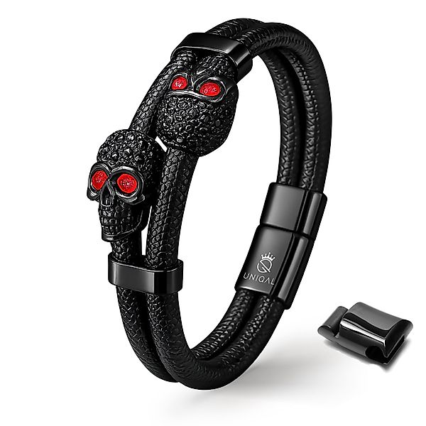 UNIQAL.de Lederarmband Herren Skull „ACE OF günstig online kaufen