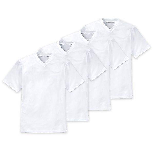 Schiesser T-Shirt (4-tlg) V-Ausschnitt, kurzarm, verstärkte günstig online kaufen
