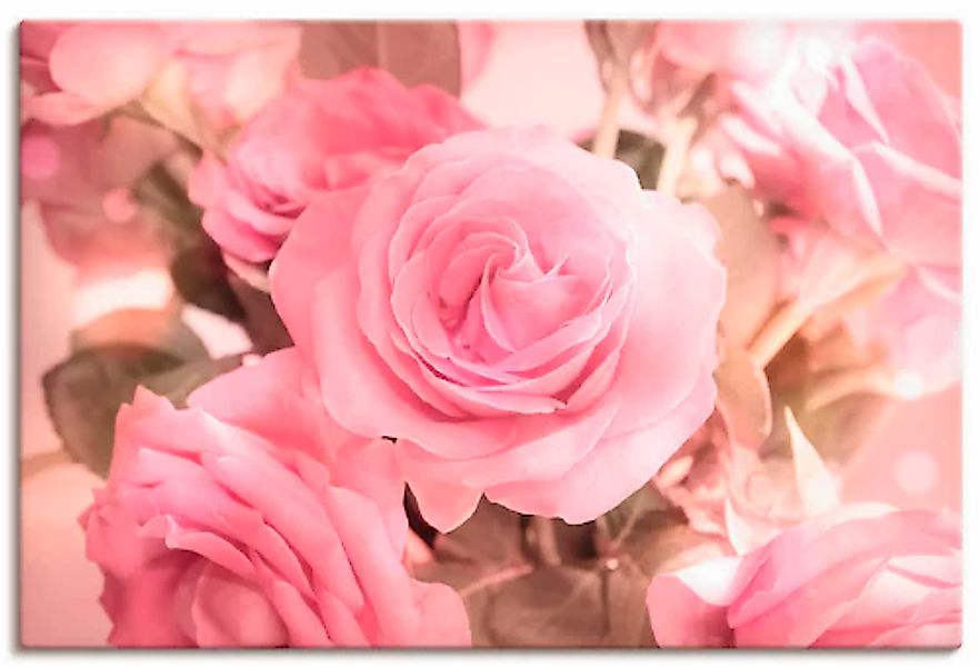 Artland Wandbild »Rosarosenbouquet« 1 Stk. tlg. als Leinwandbild, Poster in günstig online kaufen