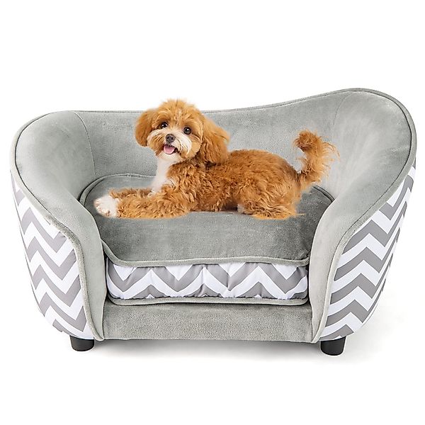 COSTWAY Tiersofa, Hundesofa, Katzenbett, mit Kissen, günstig online kaufen