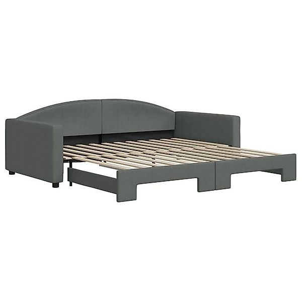 vidaXL Ausziehbett, Tagesbett Ausziehbar Dunkelgrau 100x200 cm Stoff günstig online kaufen