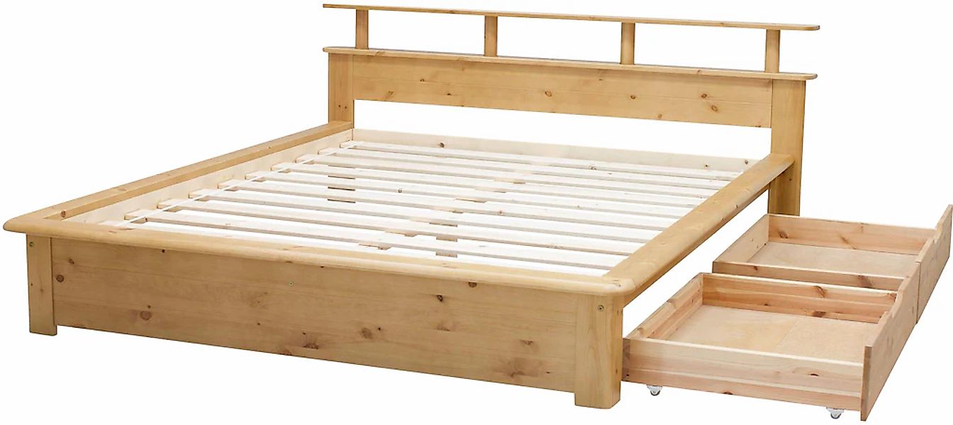 Home affaire Funktionsbett »"FINJA " Kieferbett, Futonbett, Kopfteil mit Ab günstig online kaufen