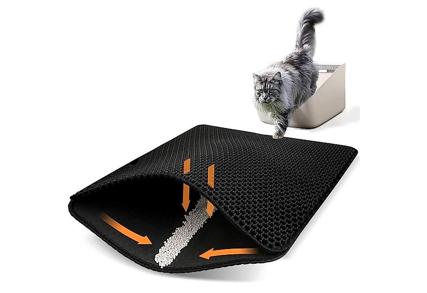 NUODWELL Katzenecktoilette Katzenklo Matte Unterleger Katzenklo Vorleger wa günstig online kaufen