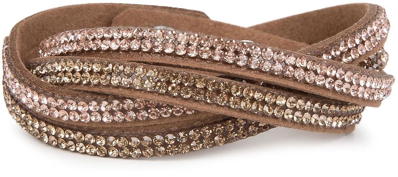 styleBREAKER Wickelarmband Strass Wickelarmband 2x2 Reihig günstig online kaufen