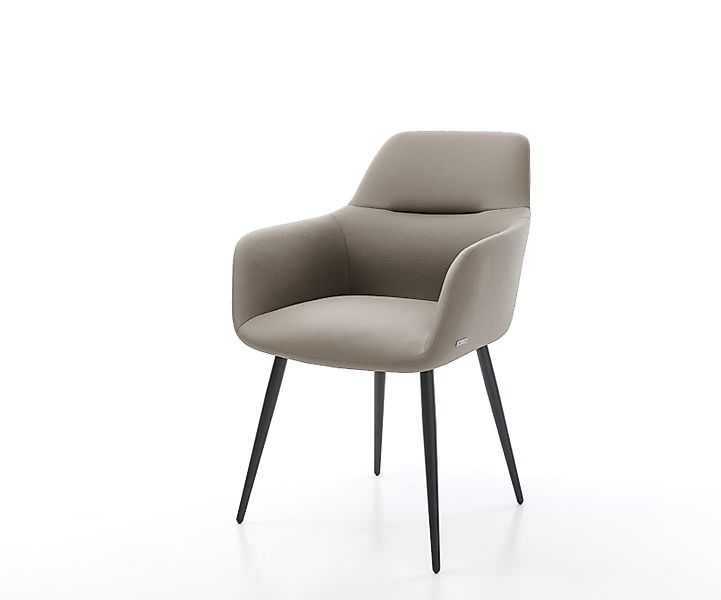 DELIFE Polsterstuhl Pejo-Flex, 4-Fuß konisch Schwarz günstig online kaufen