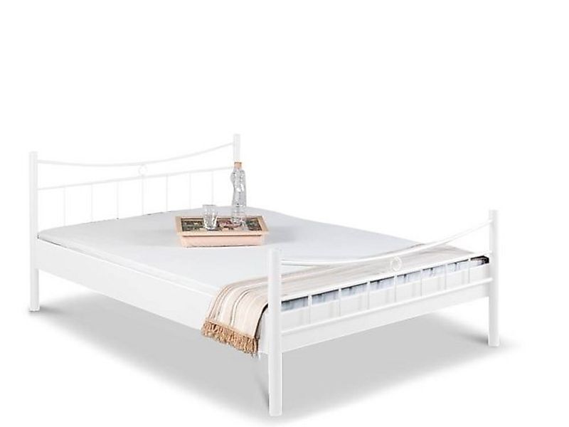 BedBox Metallbett Lily, mit klassischem Kopf- und Fussteil, 3 Querstreben f günstig online kaufen