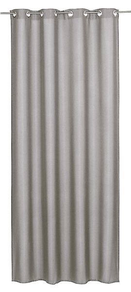 ELBERSDRUCKE Vorhang Ösenschal Lino dunkelbeige blickdicht günstig online kaufen