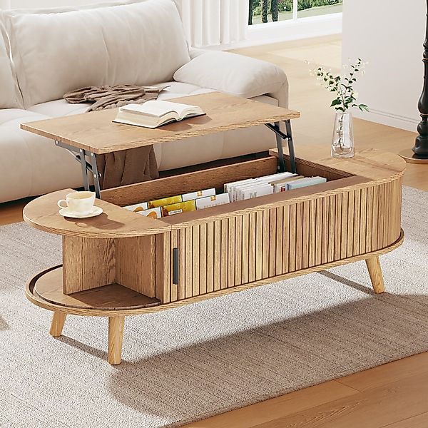 Merax Couchtisch anhebbarer Sofatisch mit Liftfunktion günstig online kaufen