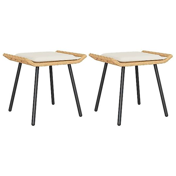 vidaXL Hocker Gartenhocker mit Kissen 2 günstig online kaufen