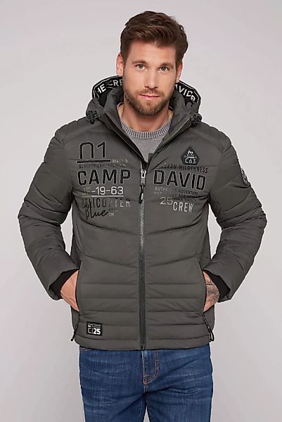 CAMP DAVID Winterjacke, mit Kapuze, mit Stickerei günstig online kaufen