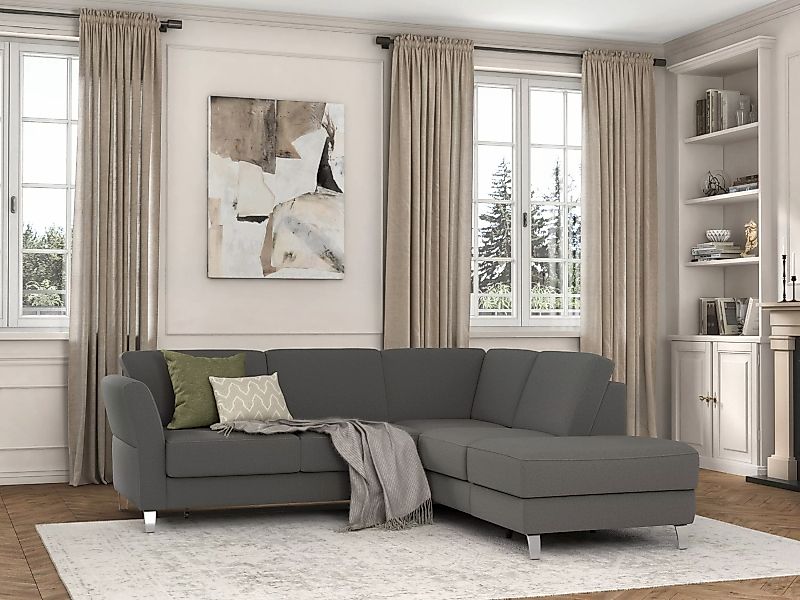 sit&more Ecksofa »Visby L-Form«, Wahlweise mit Bettfunktion und Stauraum, f günstig online kaufen