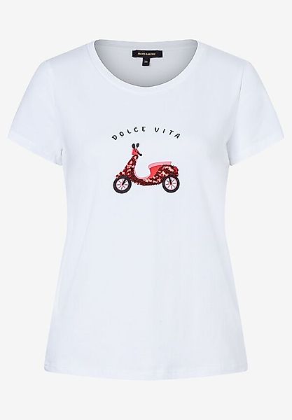 T-Shirt mit Pailletten-Roller, weiß, Frühjahrs-Kollektion günstig online kaufen