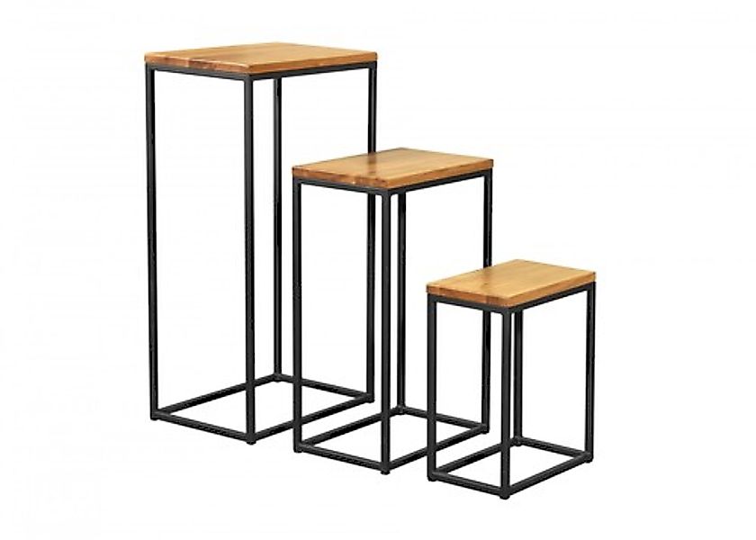 Home affaire Beistelltisch »Trio set«, (Set, 3 St., 3-Teilig), Metallbeine, günstig online kaufen