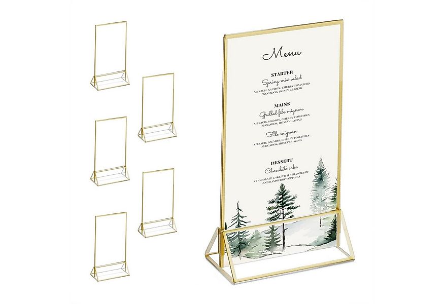 relaxdays Einzelrahmen 6er Set Tischaufsteller DIN A6 günstig online kaufen