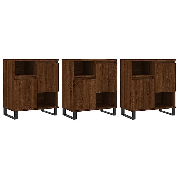 vidaXL Sideboard Sideboards 3 Stk. Braun günstig online kaufen