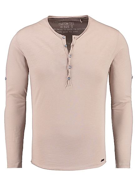 Key Largo Henleyshirt Ginger vintage Look uni Basic MLS00038 mit Knopfleist günstig online kaufen