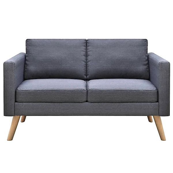 vidaXL Sofa Set 2-Sitzer und 3-Sitzer Stoff Dunkelgrau günstig online kaufen
