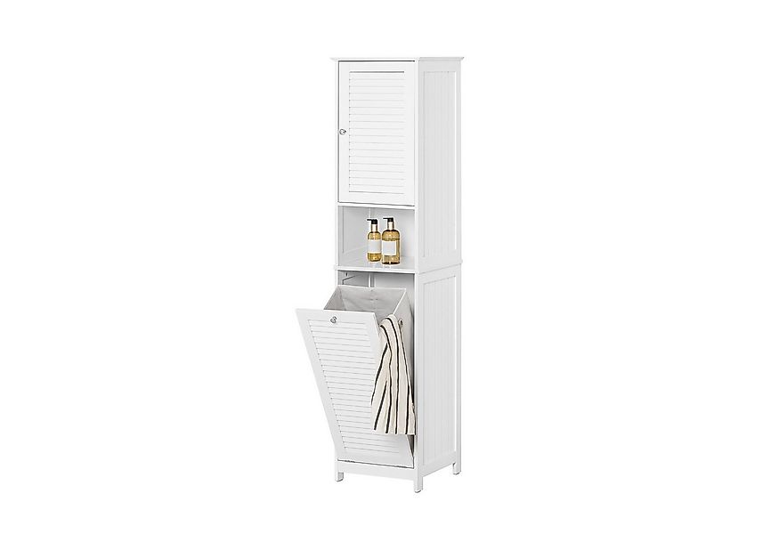 SoBuy Hochschrank BZR124, Badschrank schmal, Badschrank mit Regal, Badezimm günstig online kaufen