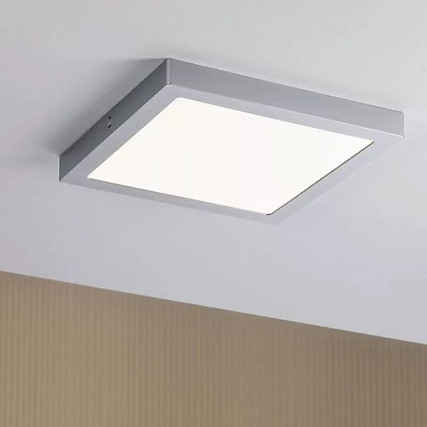 LED Wand- und Deckenleuchte Abia in Chrom-matt 22W 2200lm eckig günstig online kaufen