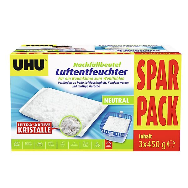 UHU Luftentfeuchter UHU Luftentfeuchter Nachfüllbeutel Sparpack, 3 x günstig online kaufen
