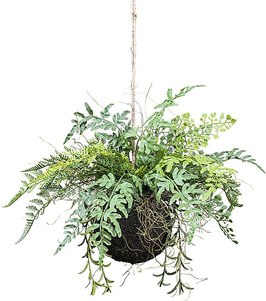 Kunstranke Mix-Farn-Hängekugel Sukkulente, Creativ green, Höhe günstig online kaufen