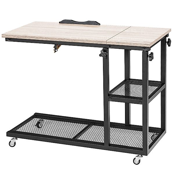 KOMFOTTEU Beistelltisch Laptoptisch, mit 5 Ablagen, günstig online kaufen