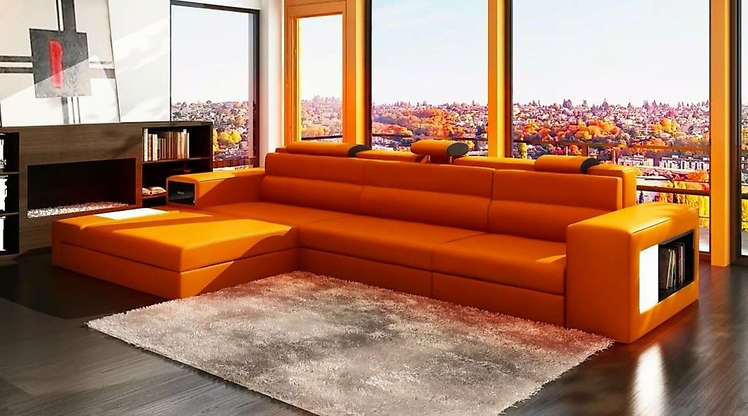 Xlmoebel Ecksofa Modernes Ecksofa aus Leder mit USB-Anschluss und zeitgemäß günstig online kaufen