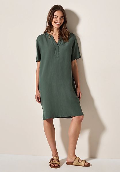 Cecil Sommerkleid, Splitneck, mit Leinen günstig online kaufen