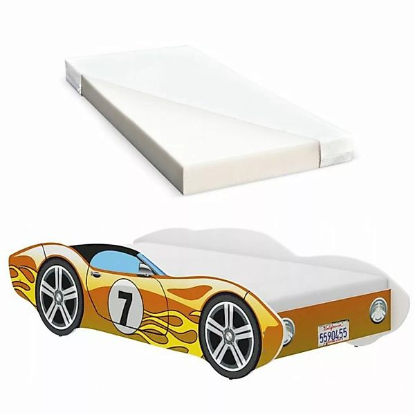 iGLOBAL Kinderbett Autobett Cars Bett Jugendbett 140 x 70 cm, inkl. Stellag günstig online kaufen