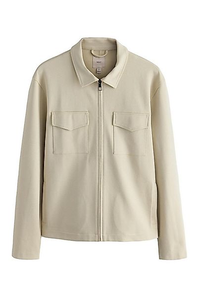 Next Hemdjacke Jersey-Hemdjacke mit Fischgrätmuster (1-St) günstig online kaufen