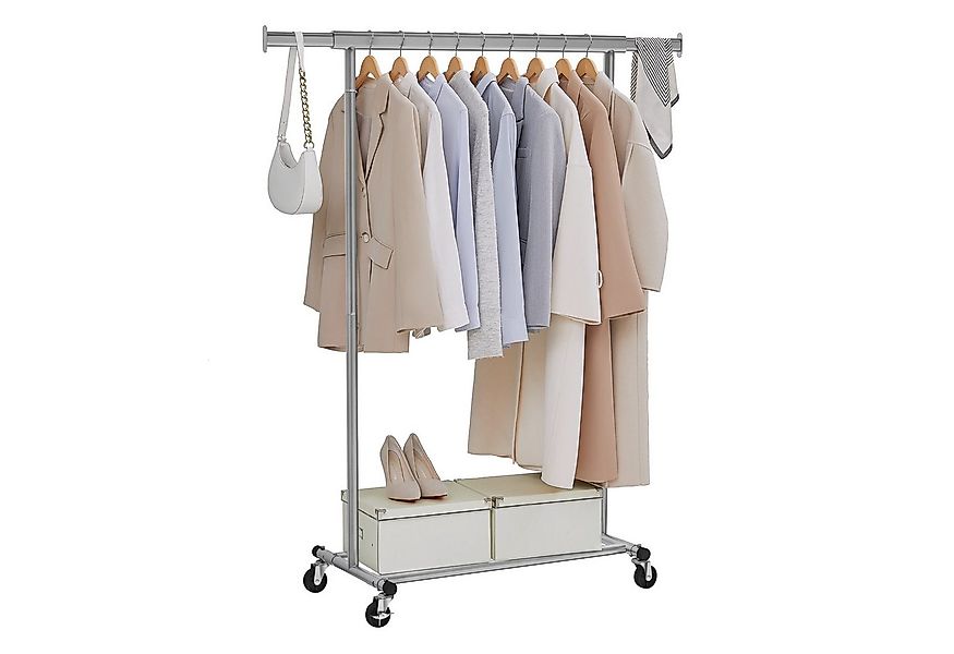 SONGMICS Kleiderständer, Garderobenständer auf Rollen, bis 90 kg belastbar günstig online kaufen