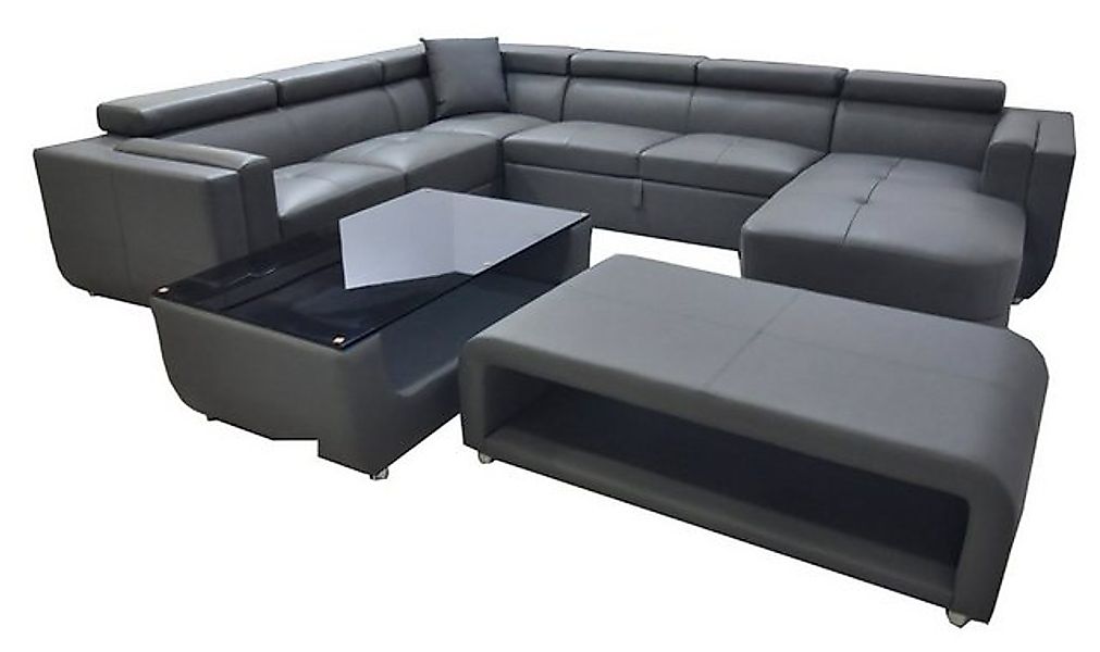 JVmoebel Ecksofa Design Leder Polster Sitz Ecke Leder Sofa Polster Eck Wohn günstig online kaufen