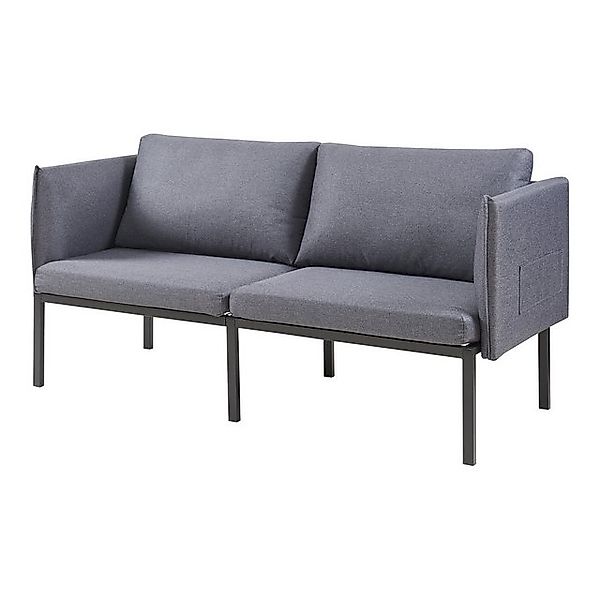 en.casa Sofa, 2-Sitzer »Kamar« gepolstert 69x158x63 cm Dunkelgrau günstig online kaufen