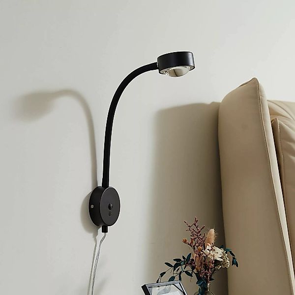 Lindby Wandlampe Jyla, schwarz, Linse, 3000 K, GX53, Flexarm günstig online kaufen