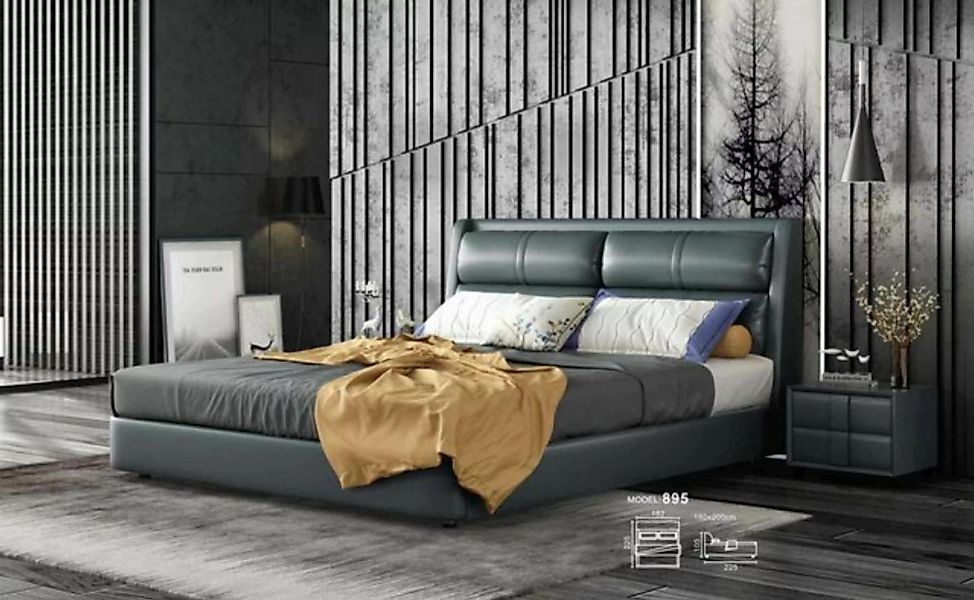 JVmoebel Bett, Leder Bett Polster Design Luxus Doppel Hotel Betten Schlaf Z günstig online kaufen