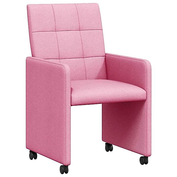 vidaXL Esszimmerstühle mit Rollen 2 Stk Rosa 58 x 65 x 94 cm Stoff 42017838 günstig online kaufen